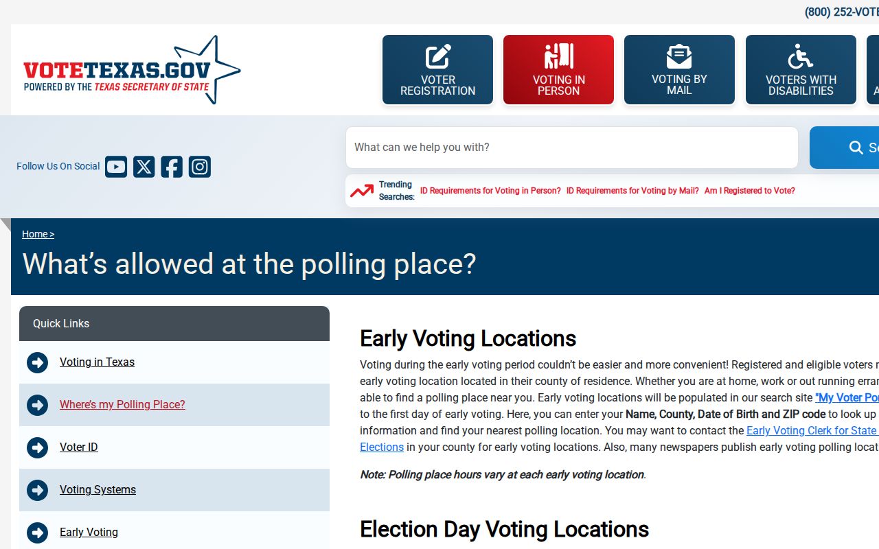 Plainview residents directory reference to Texas My Voter lookup fields